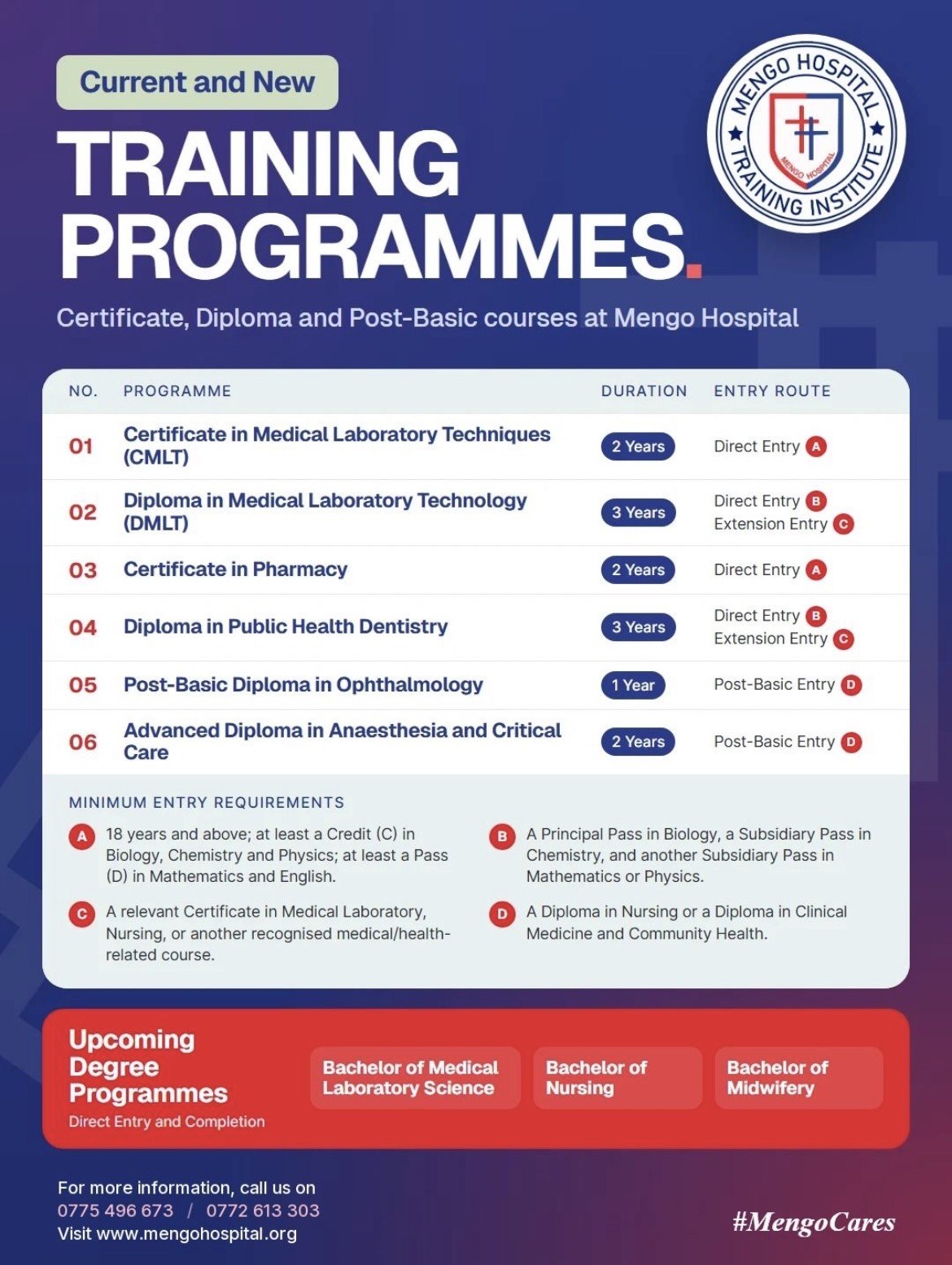 Mengo Hospital Training Institute – Healthcare Training Programmes