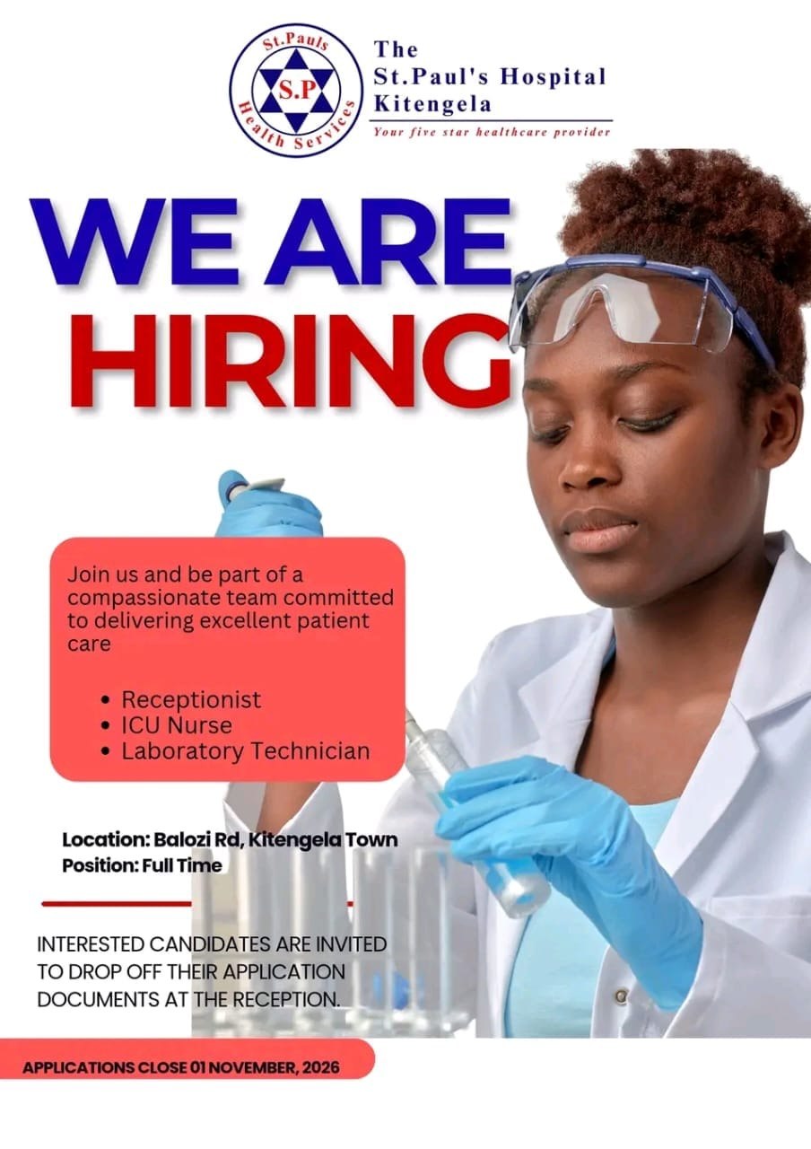 St. Paul's Hospital Kitengela — Recruitment for 3 Positions