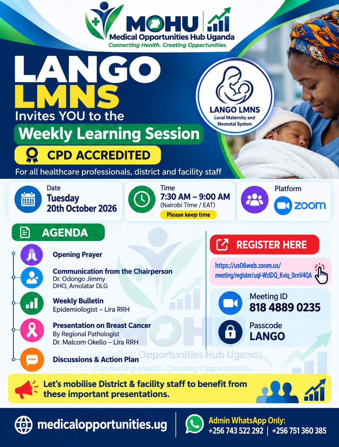 Lango LMNS Weekly Learning Session — Breast Cancer & Weekly Bulletin