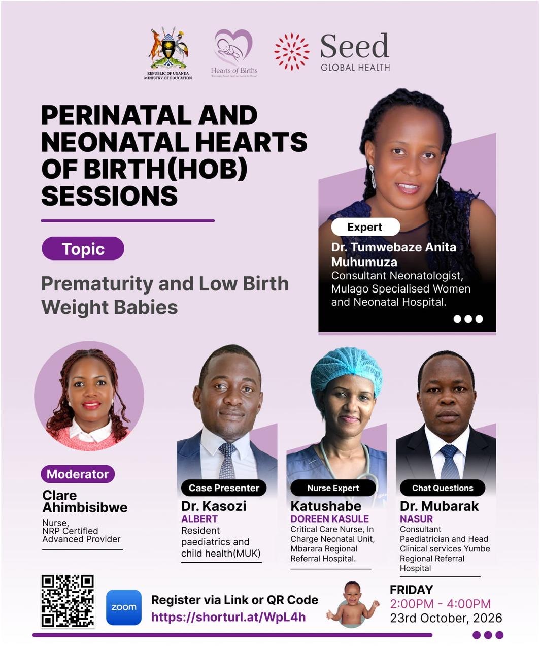 Prematurity and Low Birth Weight Babies — Perinatal & Neonatal HOB Session