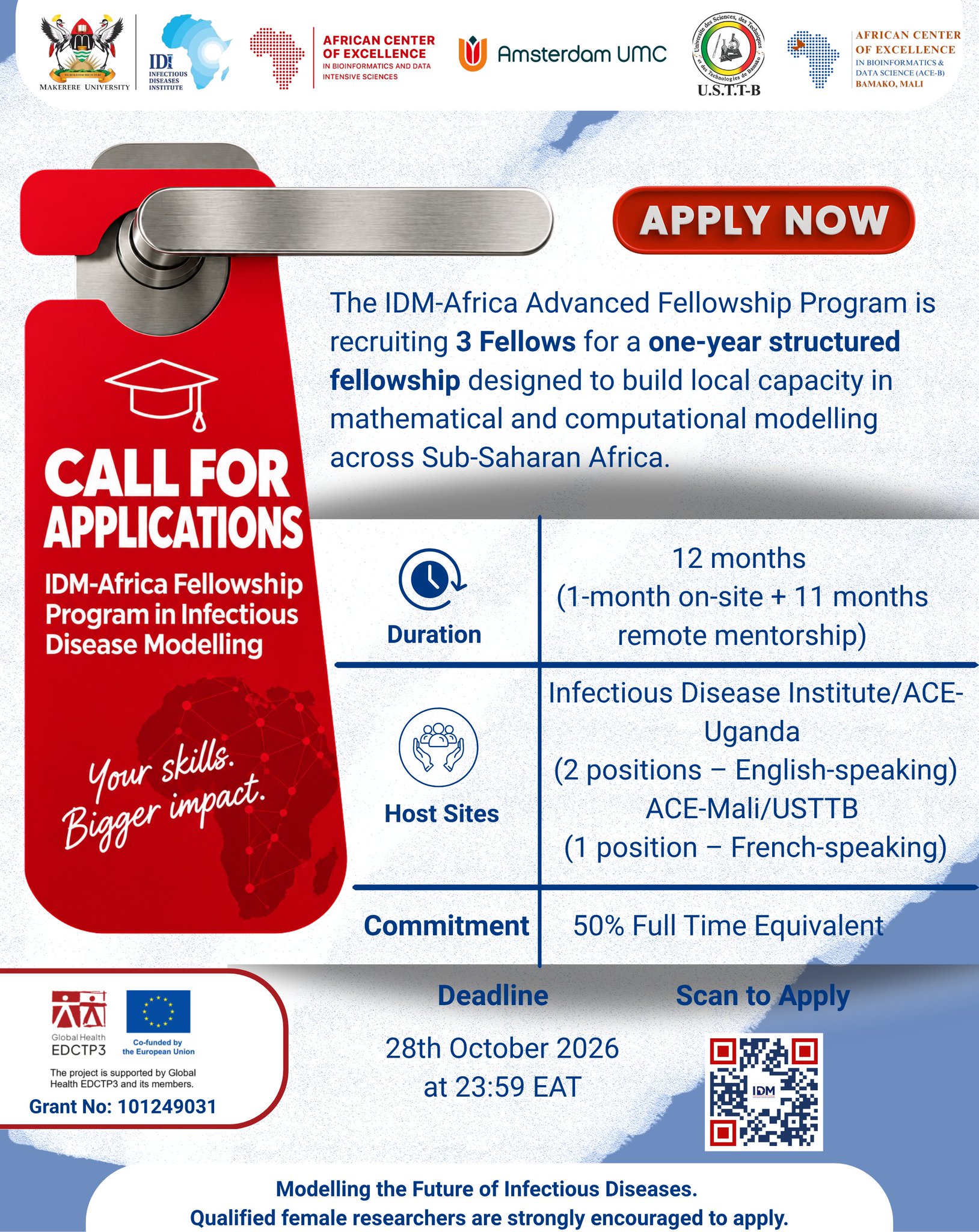 IDM-Africa Advanced Fellowship Programme in Infectious Disease Modelling 2026