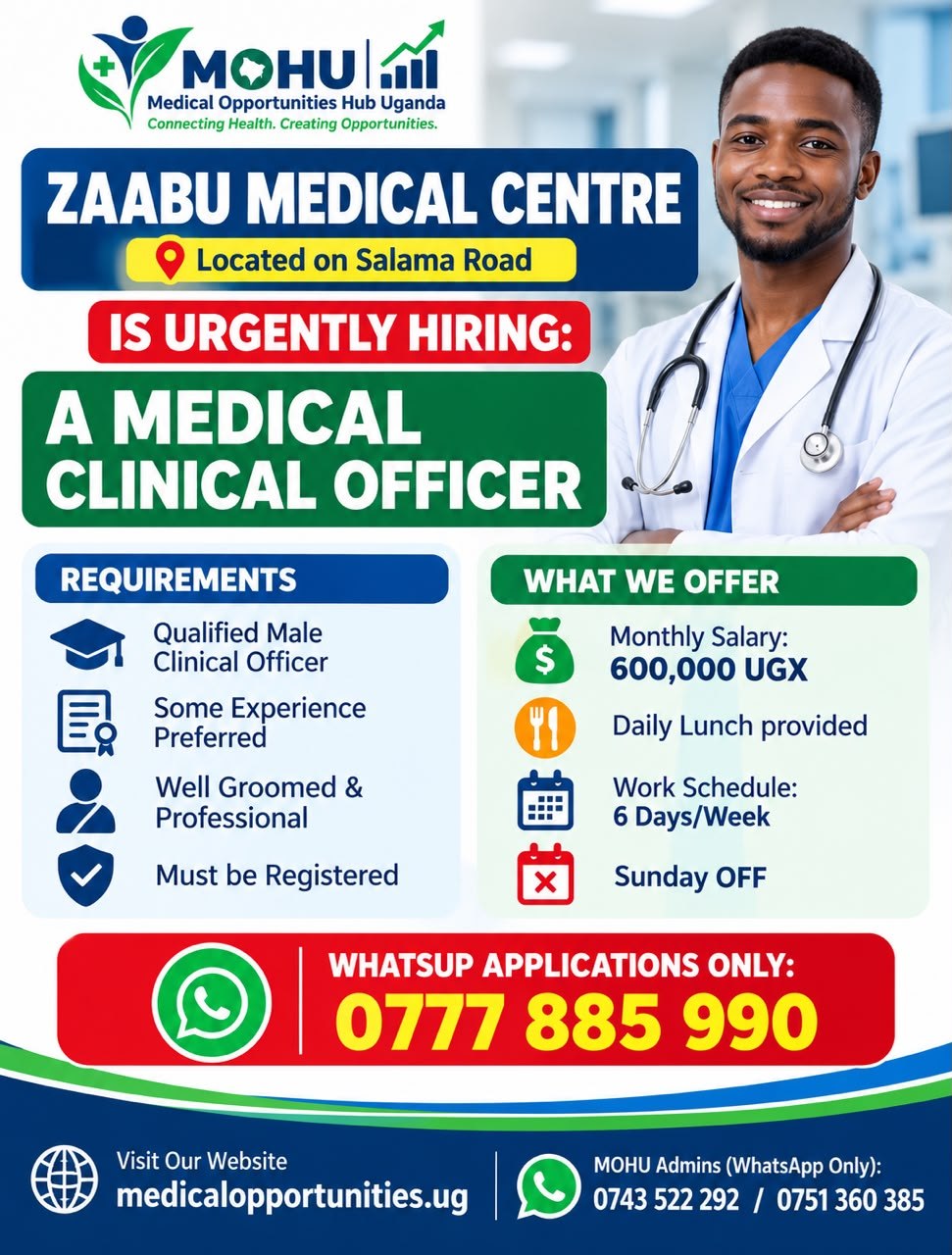 Medical Clinical Officer - Urgent Recruitment
