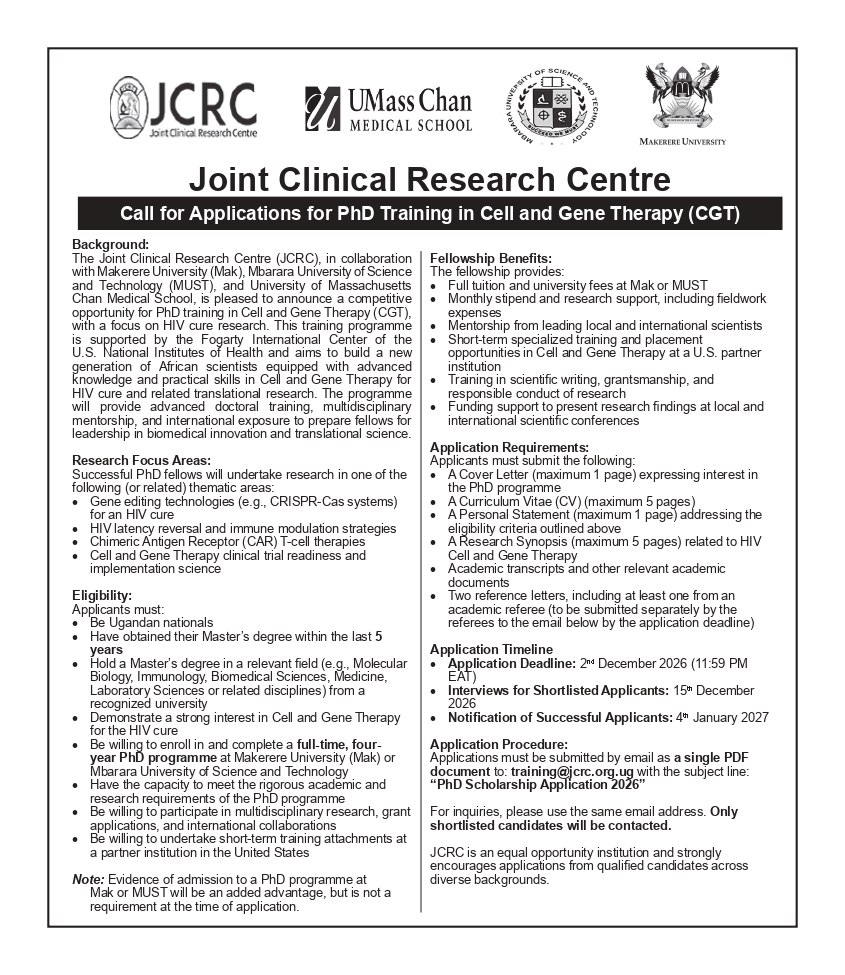 PhD Training in Cell and Gene Therapy (CGT) — JCRC