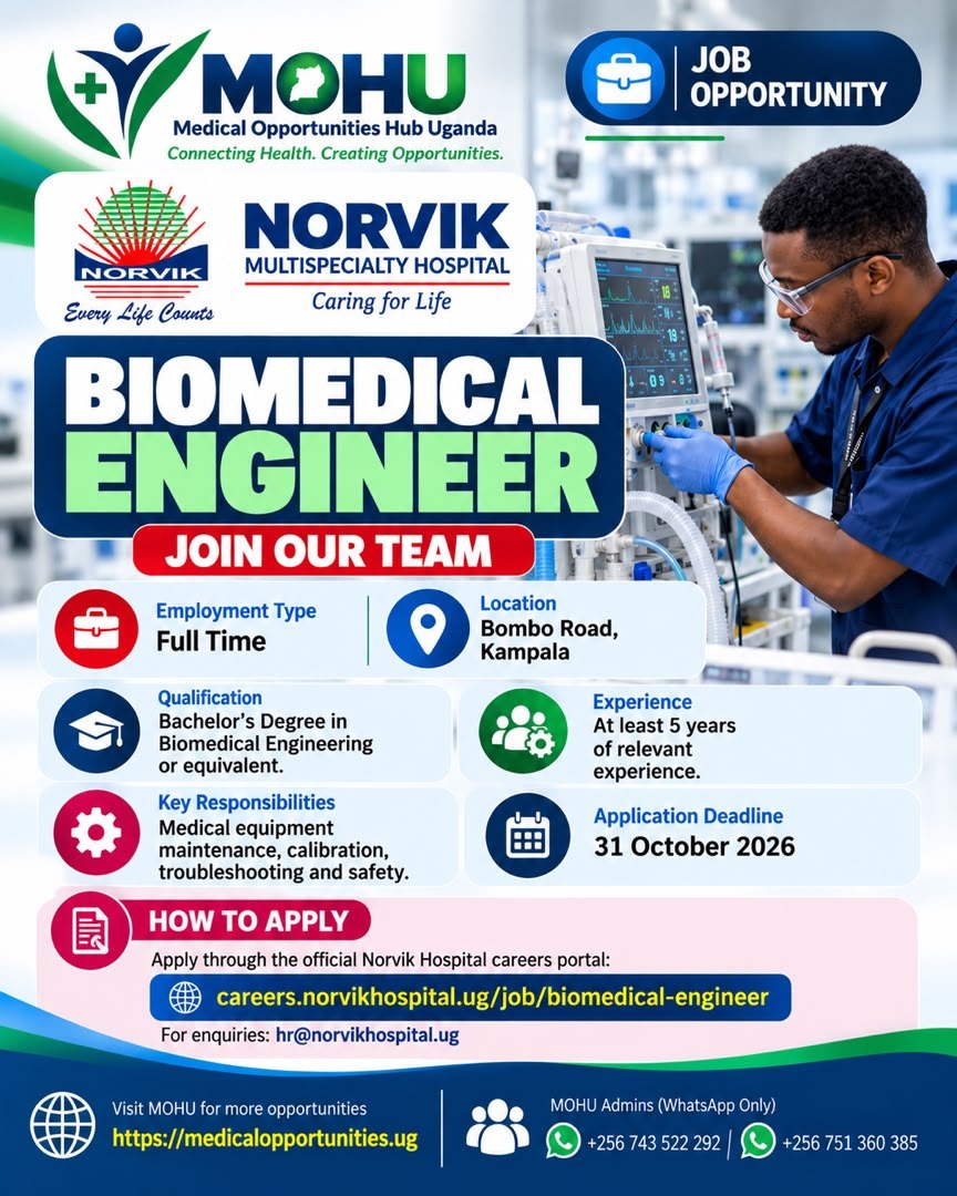 Biomedical Engineer – Norvik Multispecialty Hospital