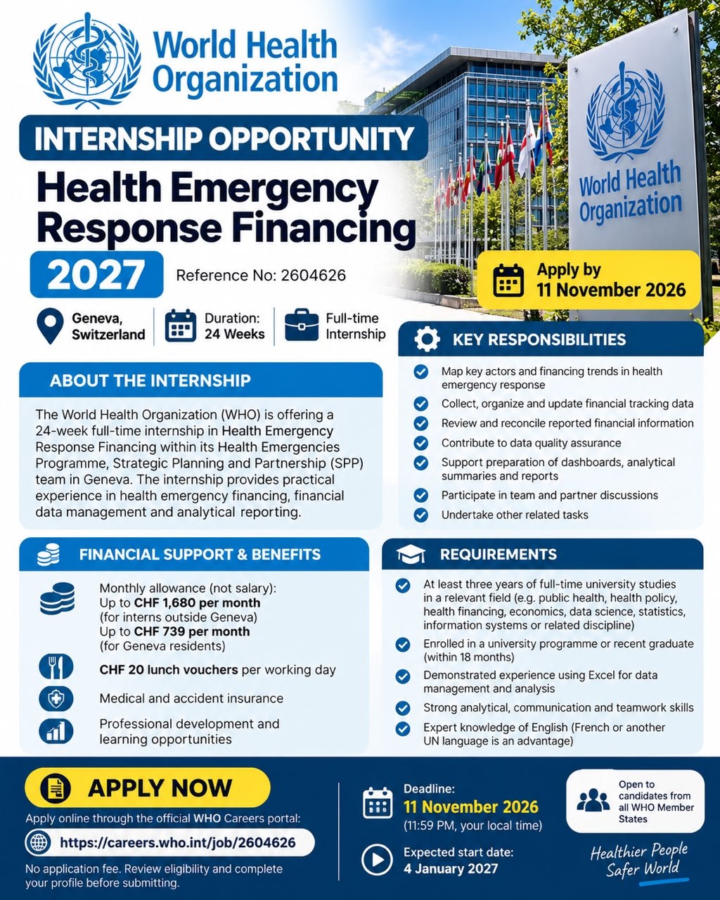 UNITAR New York Traineeship 2026 - Finance and Administration