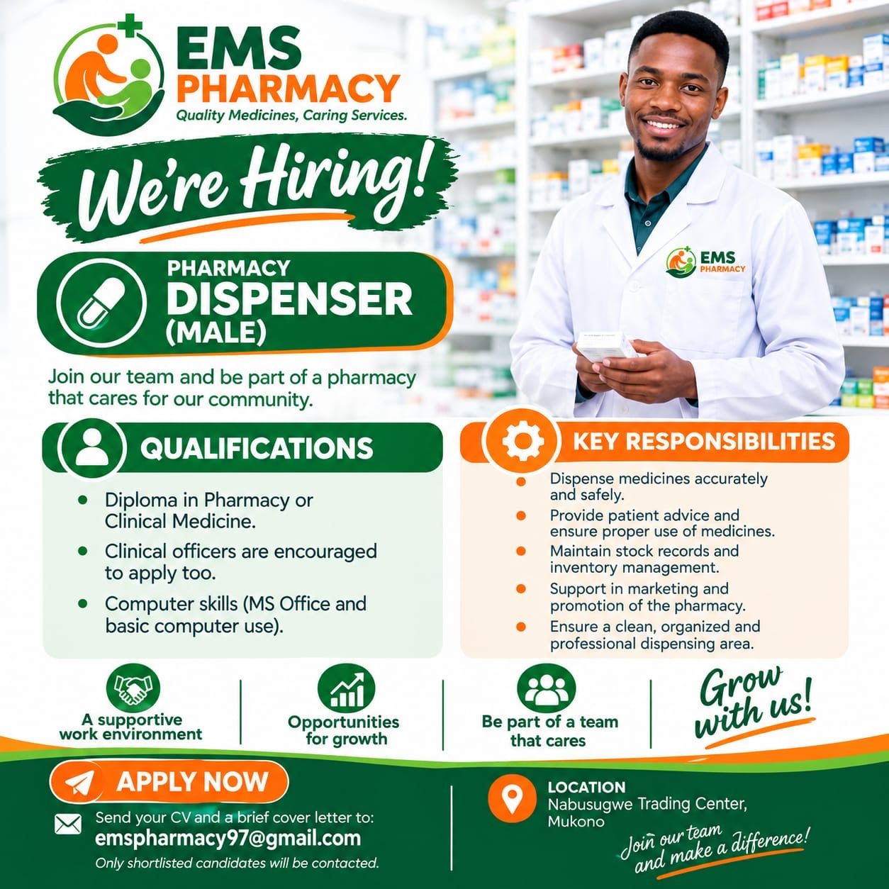 Male Pharmacy Dispenser – EMS Pharmacy