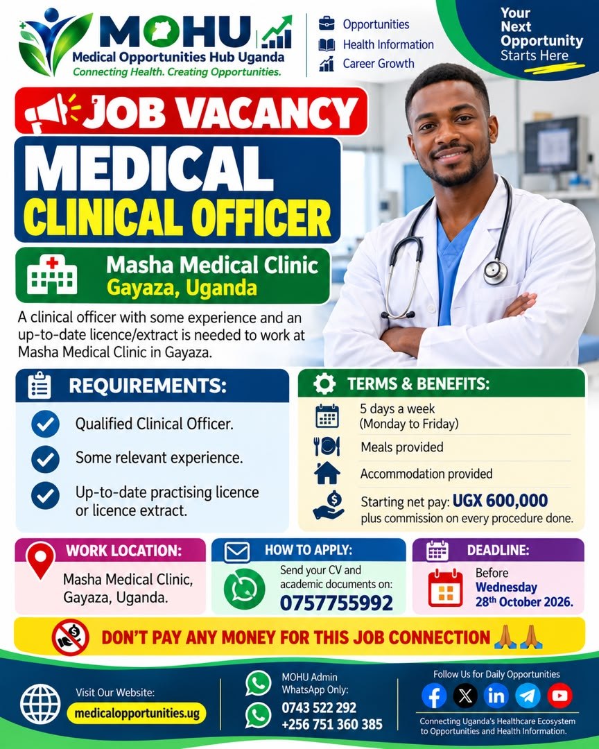 Medical Clinical Officer - Masha Medical Clinic